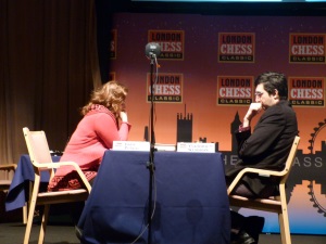 Judith Polgar contre Vladimir Kramnik au tournoi de Londres en 2012