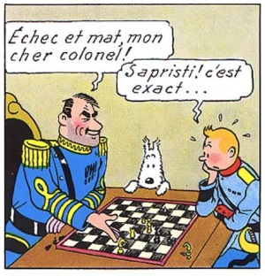 Tintin et le jeu d'échecs