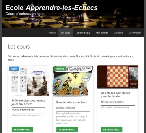 Ecole apprendre les echecs apprendre les checs